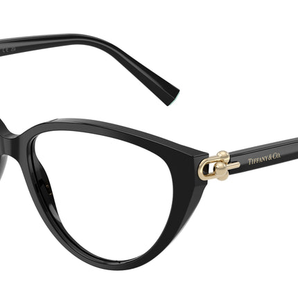 Tiffany TF2292 Cat Eye Eyeglasses  8001-Black 57-140-15 - Color Map Black