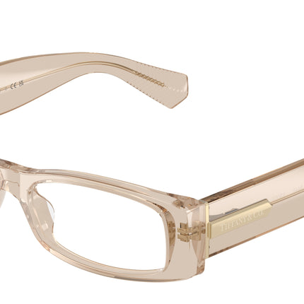Tiffany TF2294U Rectangle Eyeglasses  8445-Crystal Beige 53-140-17 - Color Map Brown