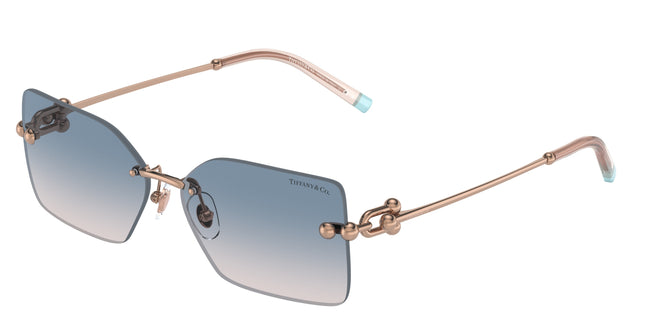 Tiffany TF3088 Rectangle Sunglasses  610516-Rubedo 59-130-14 - Color Map Red