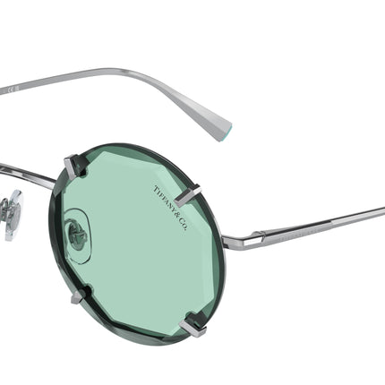Tiffany TF3091 Round Sunglasses  6001D9-Silver 52-135-19 - Color Map Silver