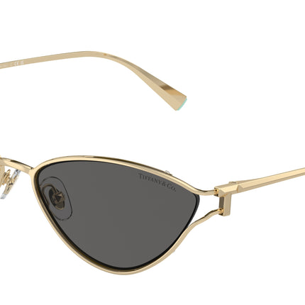Tiffany TF3095 Cat Eye Sunglasses  6021S4-Pale Gold 61-135-16 - Color Map Gold