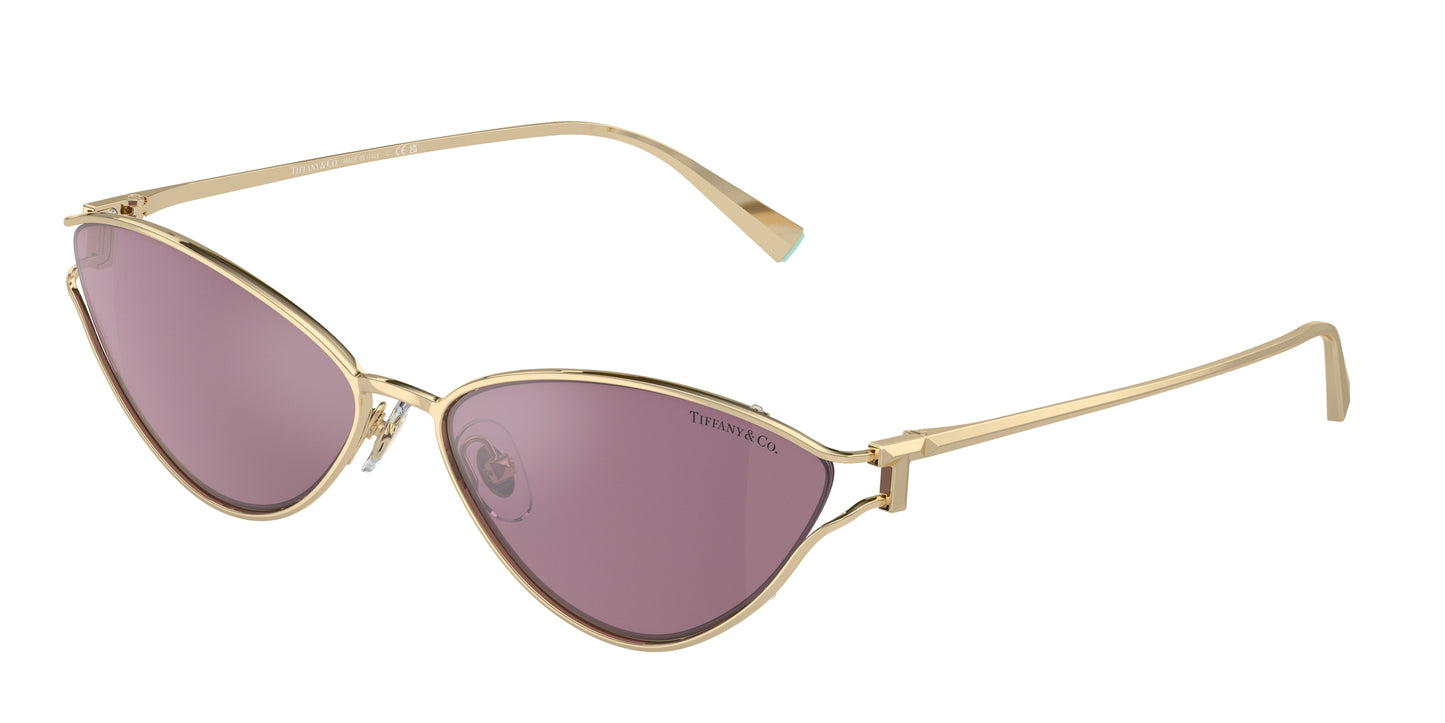 Tiffany TF3095 Cat Eye Sunglasses  6194AK-Pale Gold 61-135-16 - Color Map Gold