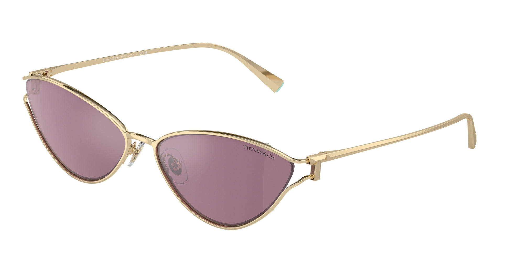 Tiffany TF3095 Cat Eye Sunglasses  6194AK-Pale Gold 61-135-16 - Color Map Gold