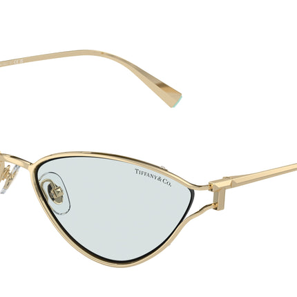 Tiffany TF3095 Cat Eye Sunglasses  6196MF-Pale Gold 61-135-16 - Color Map Gold