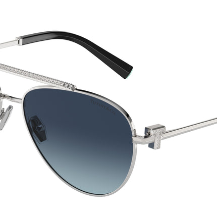 Tiffany TF3101B Pilot Sunglasses  60014U-Silver 59-140-14 - Color Map Silver
