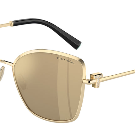 Tiffany TF3102B Butterfly Sunglasses  614903-Pale Gold 58-140-18 - Color Map Gold