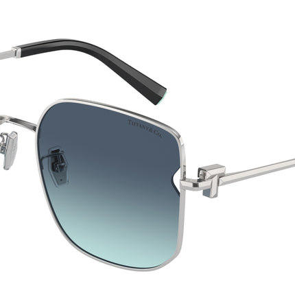 Tiffany TF3105D Square Sunglasses  60019S-Silver 58-140-18 - Color Map Silver