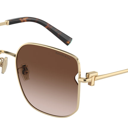 Tiffany TF3105D Square Sunglasses  61893B-Pale Gold 58-140-18 - Color Map Gold