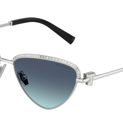 Tiffany TF3107KB Irregular Sunglasses  62139S-Silver Gold Plated 59-140-16 - Color Map Silver
