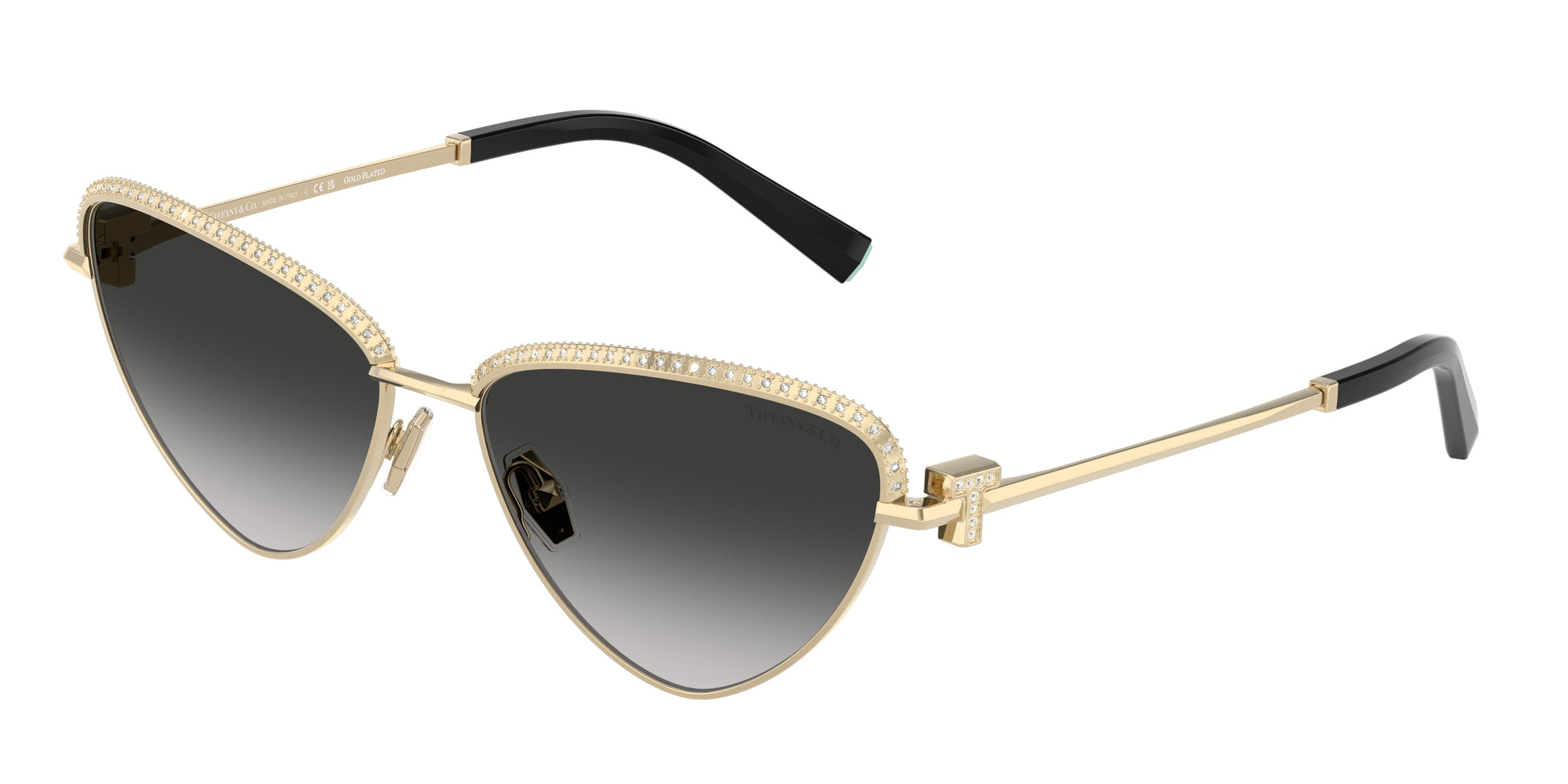 Tiffany TF3107KB Irregular Sunglasses  62203C-Pale Gold Plated 59-140-16 - Color Map Gold