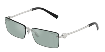Tiffany TF3108B Rectangle Sunglasses  62227C-Silver 60-140-15 - Color Map Silver