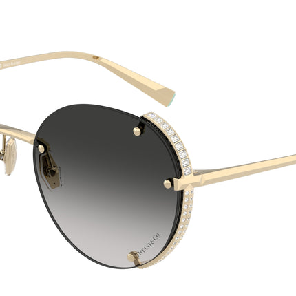 Tiffany TF3110KB Round Sunglasses  62203C-Pale Gold Plated 57-140-18 - Color Map Gold