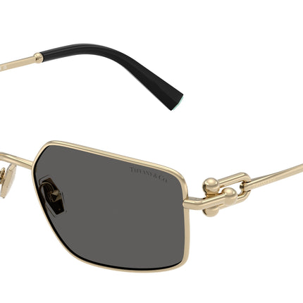 Tiffany TF3111 Rectangle Sunglasses  6021S4-Pale Gold 58-140-16 - Color Map Gold