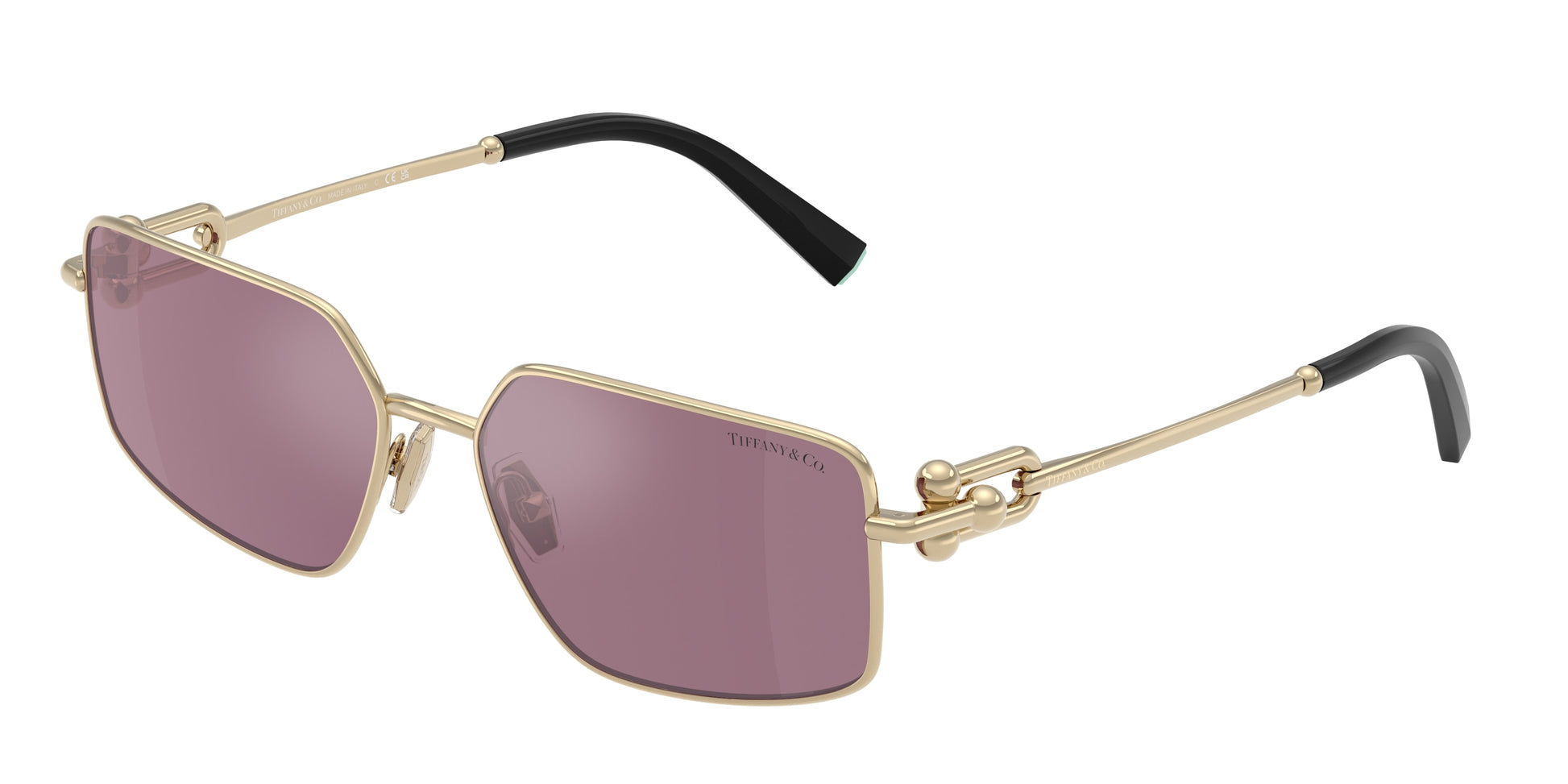 Tiffany TF3111 Rectangle Sunglasses  6194AK-Pale Gold 58-140-16 - Color Map Gold