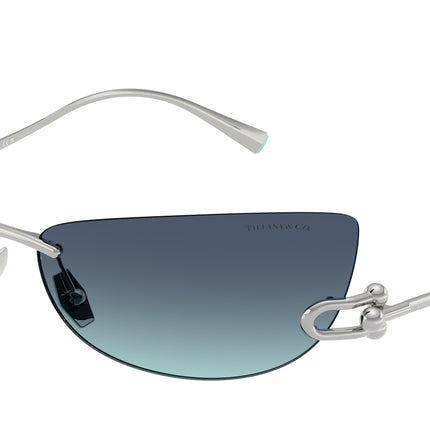 Tiffany TF3112K Irregular Sunglasses  62139S-Silver Gold Plated 72-115-15 - Color Map Silver