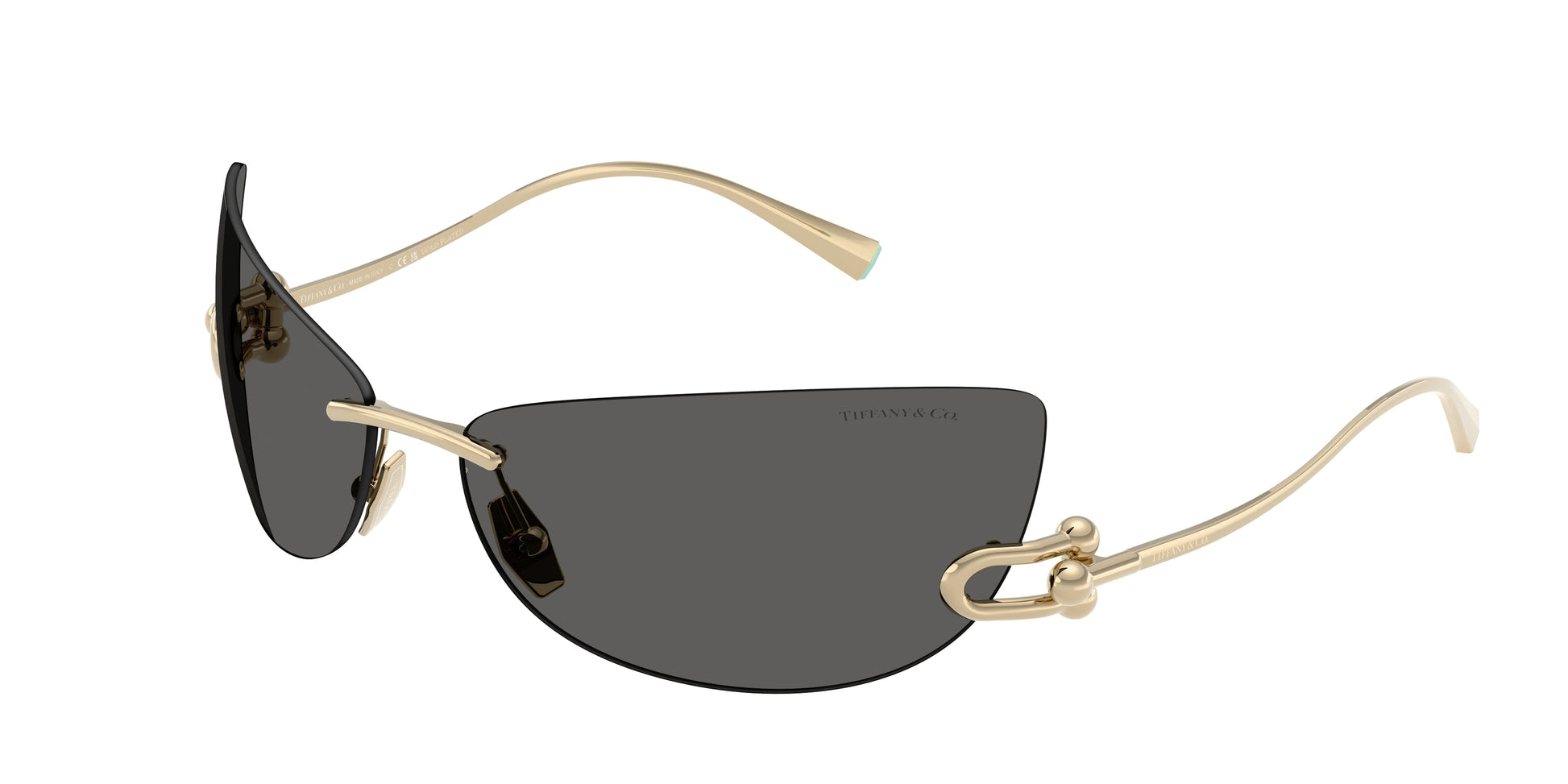 Tiffany TF3112K Irregular Sunglasses  6220S4-Pale Gold Plated 72-115-15 - Color Map Gold