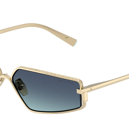 Tiffany TF3113KB Irregular Sunglasses  62239S-Pale Gold Plated 60-140-13 - Color Map Gold