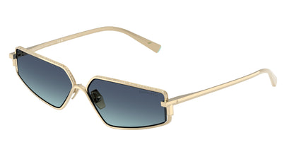Tiffany TF3113KB Irregular Sunglasses  62239S-Pale Gold Plated 60-140-13 - Color Map Gold