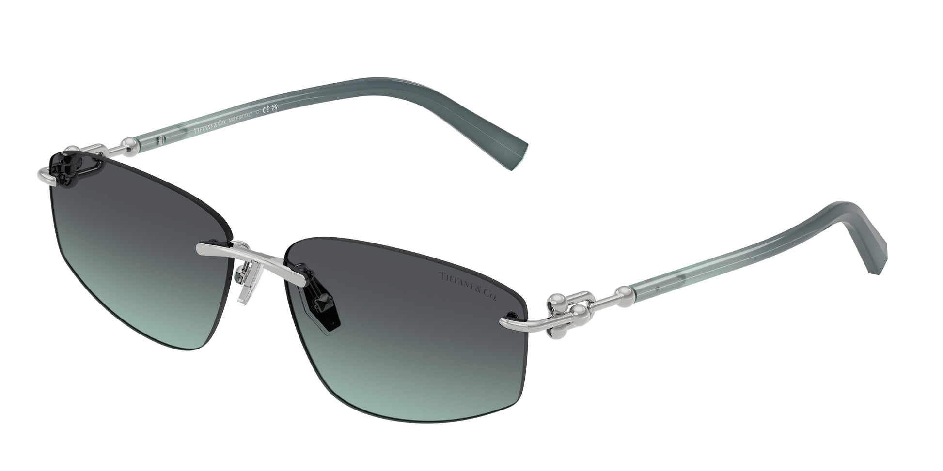 Tiffany TF3114 Irregular Sunglasses  60012G-Silver 59-140-15 - Color Map Silver