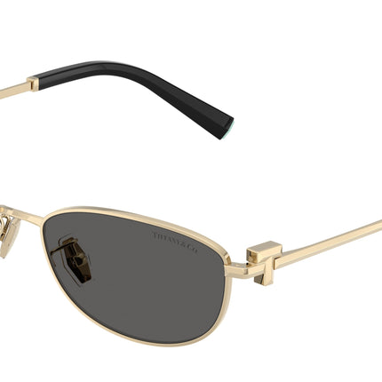 Tiffany TF3115 Oval Sunglasses  6021S4-Pale Gold 56-140-17 - Color Map Gold