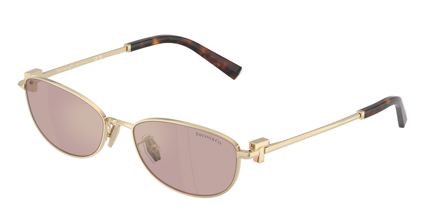 Tiffany TF3115 Oval Sunglasses  6189VS-Pale Gold 56-140-17 - Color Map Gold