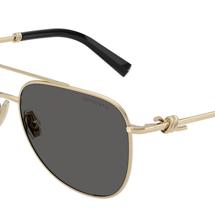 Tiffany TF3116 Pilot Sunglasses  6021S4-Pale Gold 59-145-15 - Color Map Gold