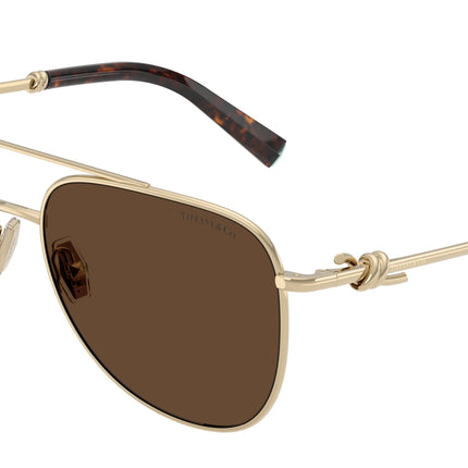 Tiffany TF3116 Pilot Sunglasses  61933G-Pale Gold 59-145-15 - Color Map Gold
