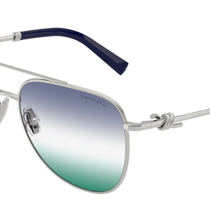 Tiffany TF3116 Pilot Sunglasses  62312A-Silver 59-145-15 - Color Map Silver