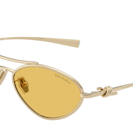 Tiffany TF3117 Irregular Sunglasses  623685-Pale Gold 58-135-16 - Color Map Gold
