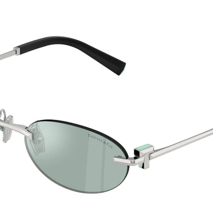 Tiffany TF3119D Oval Sunglasses  600165-Silver 56-140-18 - Color Map Silver