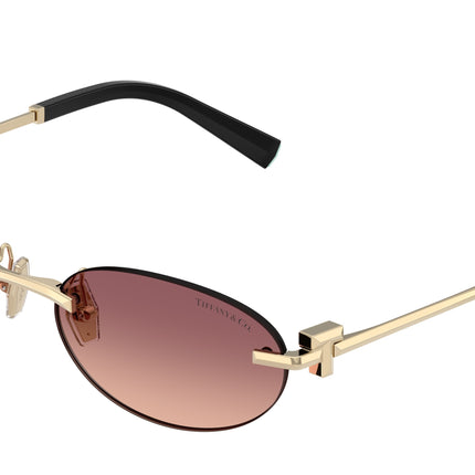 Tiffany TF3119D Oval Sunglasses  62408D-Pale Gold 56-140-18 - Color Map Gold