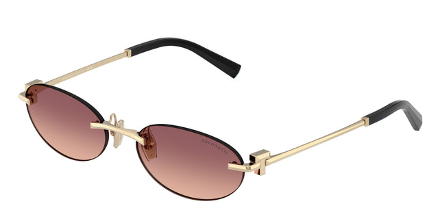 Tiffany TF3119D Oval Sunglasses  62408D-Pale Gold 56-140-18 - Color Map Gold