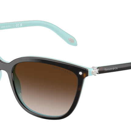 Tiffany TF4105HB Square Sunglasses  81343B-Havana 55-140-17 - Color Map Tortoise