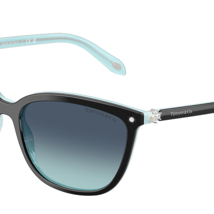 Tiffany TF4105HB Square Sunglasses  81939S-Black 55-140-17 - Color Map Black