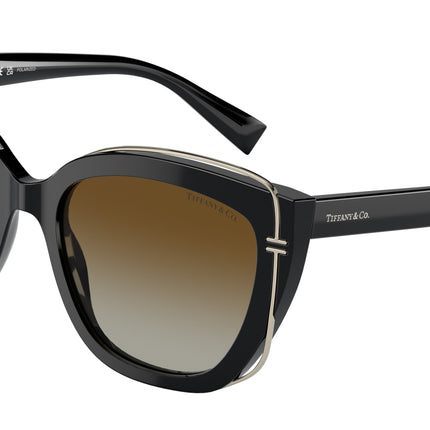 Tiffany TF4148 Cat Eye Sunglasses  8364T5-Black 54-140-17 - Color Map Black
