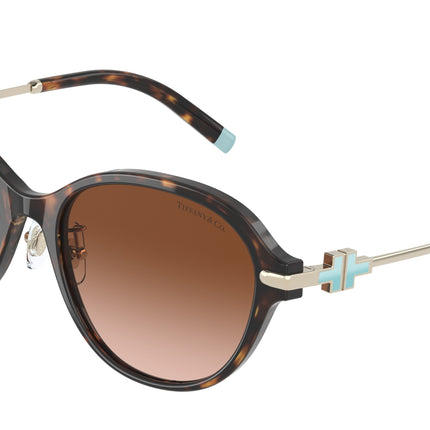 Tiffany TF4188D Oval Sunglasses  80153B-Havana 55-140-17 - Color Map Tortoise
