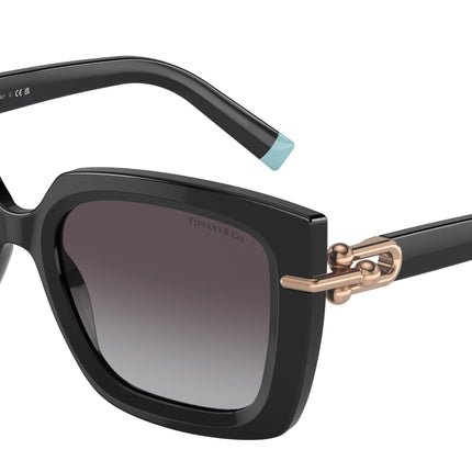 Tiffany TF4199 Butterfly Sunglasses  80013C-Black 53-140-18 - Color Map Black