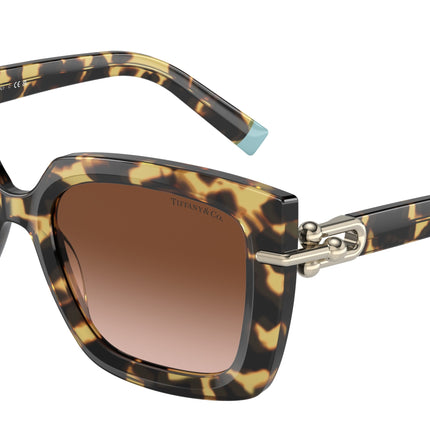 Tiffany TF4199 Butterfly Sunglasses  80643B-Yellow Havana 53-140-18 - Color Map Tortoise