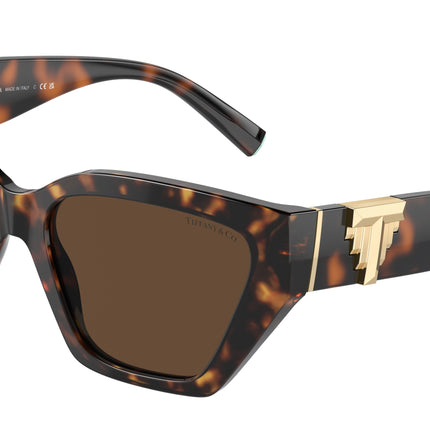 Tiffany TF4218F Cat Eye Sunglasses  80153G-Havana 55-140-17 - Color Map Tortoise
