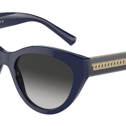 Tiffany TF4220 Cat Eye Sunglasses  83963C-Solid Dark Blue 54-140-18 - Color Map Blue