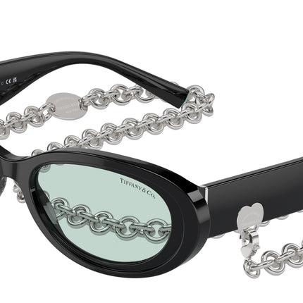 Tiffany TF4221 Oval Sunglasses  8001D9-Black 54-140-17 - Color Map Black