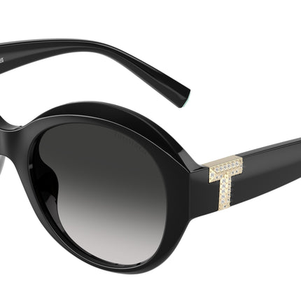 Tiffany TF4227BU Round Sunglasses  80013C-Black 53-140-19 - Color Map Black