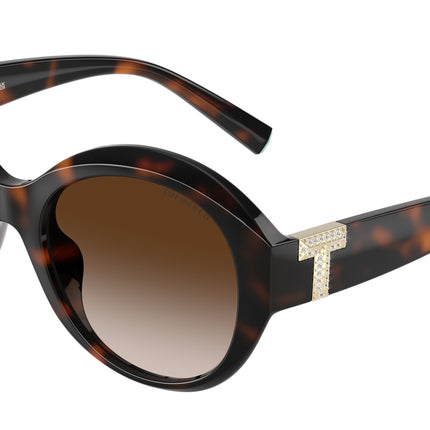 Tiffany TF4227BU Round Sunglasses  80153B-Havana 53-140-19 - Color Map Tortoise