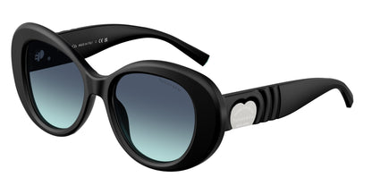Tiffany TF4228F Round Sunglasses  84259S-Matte Black 52-140-18 - Color Map Black