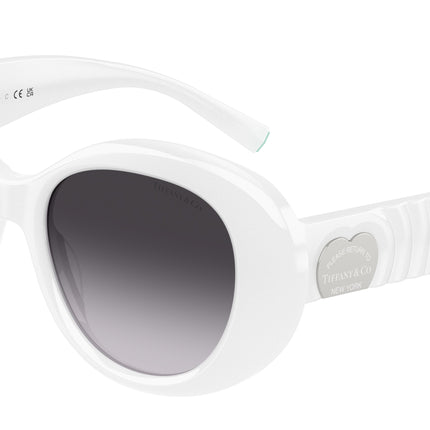 Tiffany TF4228F Round Sunglasses  84263C-Opal White 52-140-18 - Color Map White