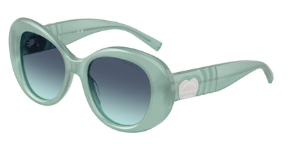 Tiffany TF4228 Round Sunglasses  83739S-Light Blue Opal 52-140-18 - Color Map Blue
