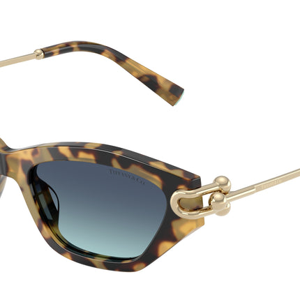 Tiffany TF4231U Cat Eye Sunglasses  80649S-Yellow Havana 53-140-17 - Color Map Tortoise