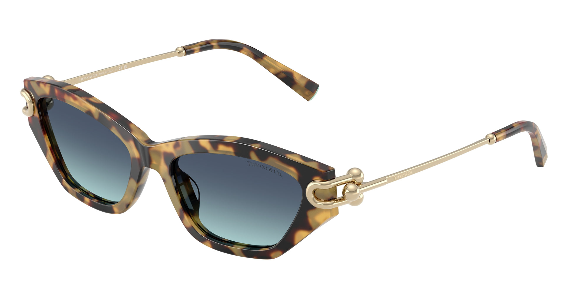 Tiffany TF4231U Cat Eye Sunglasses  80649S-Yellow Havana 53-140-17 - Color Map Tortoise