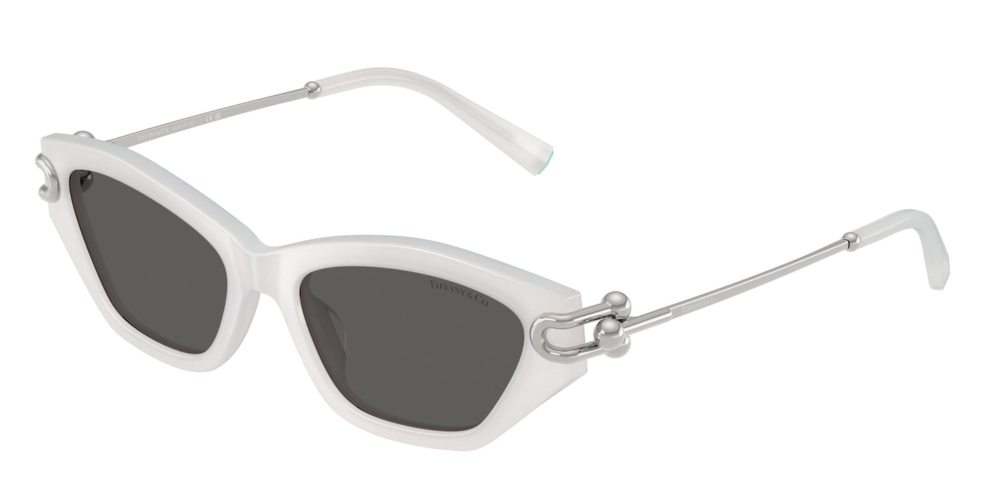 Tiffany TF4231U Cat Eye Sunglasses  8437S4-Frosted Star White 53-140-17 - Color Map White