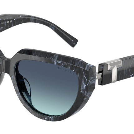 Tiffany TF4238U Pillow Sunglasses  84349S-Striped Black 55-140-17 - Color Map Black